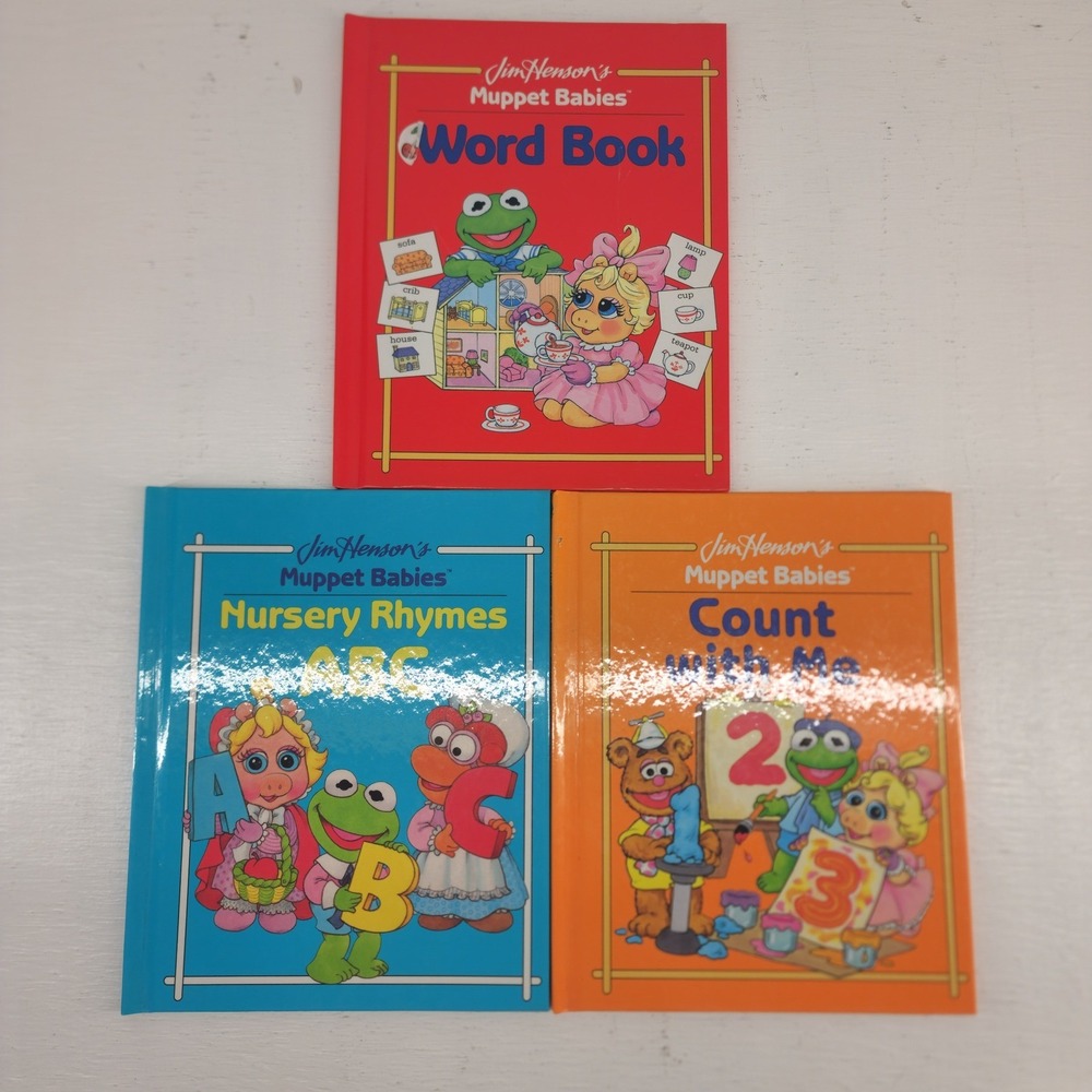 Vintage Jim Henson Muppet Babies My First Book Club Lot of 3 Word ABC Count 1992